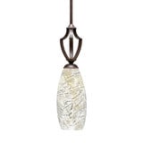 Zilo 1 Light Mini Pendant 19.25 Inch Tall by Toltec - 561-55-1925-