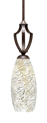 Zilo 1 Light Mini Pendant 19.25 Inch Tall by Toltec - 561-55-1925-
