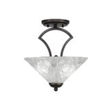 Zilo 2 Light 12 Inch Wide Semi Flush Mount by Toltec - 563-121275