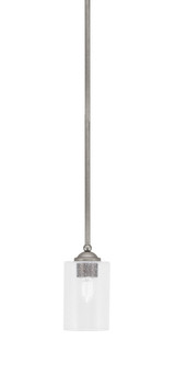 Zilo 1 Light Steel Stem Hung Mini Pendant 7.5 Inch Tall by Toltec - 560-MB-300