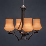 Zilo 4 Light Medium Chandelier by Toltec 564-211975 - 564-211975