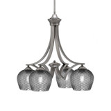 Zilo 4 Light Down Chandelier 20 Inch Tall and 21.25 Inch Wide by Toltec - 568-46-0