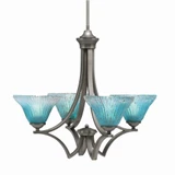 Zilo 4 Light Medium Chandelier by Toltec 564-GP-458 - 564-GP-458