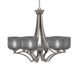 Zilo 6 Light Up Chandelier 23 Inch Tall and 27 Inch Wide by Toltec - 566-46-1