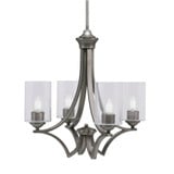 Zilo 4 Light Small Chandelier by Toltec 564-GP-300