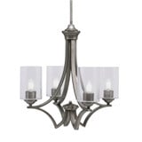Zilo 4 Light Small Chandelier by Toltec 564-GP-300 - 564-GP-300
