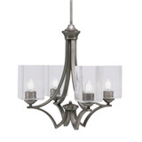 Zilo 4 Light Small Chandelier by Toltec 564-GP-530 - 564-GP-530
