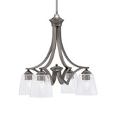 Zilo 4 Light Small Chandelier by Toltec 568-DG-460 - 568-DG-460