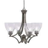 Zilo 4 Light Medium Chandelier by Toltec 564-GP-4760 - 564-GP-4760