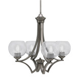 Zilo 4 Light Medium Chandelier by Toltec 564-GP-4100 - 564-GP-4100