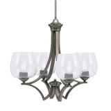 Zilo 4 Light Medium Chandelier by Toltec 564-GP-4810 - 564-GP-4810