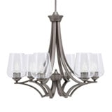 Zilo 6 Light Medium Chandelier by Toltec 566-MB-210