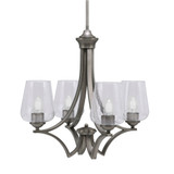 Zilo 4 Light Medium Chandelier by Toltec 564-GP-210 - 564-GP-210