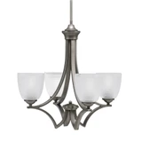 Zilo 4 Light Small Chandelier by Toltec 564-GP-500 - 564-GP-500