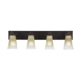 Apollo 4 Light Crystal Glass Vanity Light 32.75 Inch Length by Toltec - 584--925-3275