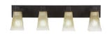 Apollo 4 Light Crystal Glass Vanity Light 32.75 Inch Length by Toltec - 584--925-3275