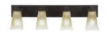 Apollo 4 Light Crystal Glass Vanity Light 32.75 Inch Length by Toltec - 584--925-3275