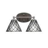 Capri 2 Light Cone Down Vanity Light 15.75 Inch Length by Toltec - 5912-851575