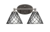 Capri 2 Light Cone Down Vanity Light 15.75 Inch Length by Toltec - 5912-851575