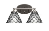 Capri 2 Light Cone Down Vanity Light 15.75 Inch Length by Toltec - 5912-851575