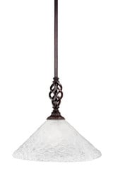 Elegante 1 Light Medium Stem Pendant 12.25 Inch Tall by Toltec - 80-12-1225-