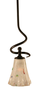 Capri 1 Light Mini Stem Hung Pendant 16.25 Inch Tall by Toltec - 901-55-1625-