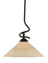 Capri 1 Light Large Stem Hung Pendant 15.75 Inch Tall by Toltec - 900-16-1575-