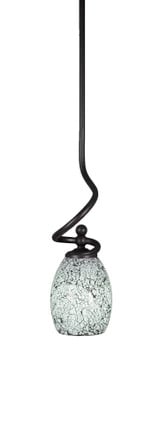 Capri 1 Light Steel Small Stem Hung Pendant 16.5 Inch Tall by Toltec - 901-MB-9735