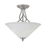 Capri 3 Light 16 Inch Wide Steel Semi Flush Mount by Toltec - 909