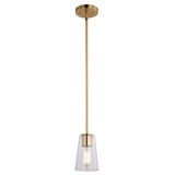 Beverly 1 Light Mini Pendant 12.75 Inch Tall and 4.5 Inch Wide by Vaxcel - P0396