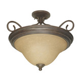 Castillo 3 Light 18.5 Inch Wide Semi Flush Mount by Nuvo - 60-1027-185