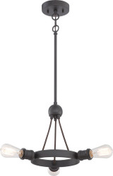Paxton 3 Light 21.75 Inch Wide Semi Flush Mount by Nuvo - 60-57-3