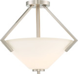 Nome 2 Light 16.13 Inch Wide Semi Flush Mount by Nuvo - 60-651N