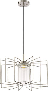 Wired 1 LED Light Small Chandelier by Nuvo - 62-135