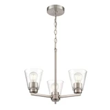 Strayhan 3 Light Chandelier 14.75 Inch Tall and 18 Inch Wide by Millennium - 64103
