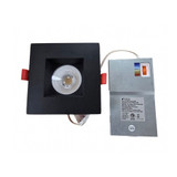 RLF 15W LED Canless Fire Rated Square Downlight 4.5 Inch Wide by Jesco - RLF-E4FR-15W-SD