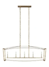 Sean Lavin 5 Light Small Linear Chandelier by Visual Comfort Studio - F3326/5