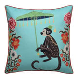 Maharaja Monkey Right Side Throw Pillow 24 X 24 Inch Wide by Stylecraft - DFS1018-S