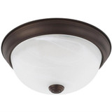 2 Light 11 Inch Wide Alabaster Glass Flush Mount by HomePlace - 219021