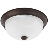2 Light 11 Inch Wide Alabaster Glass Flush Mount by HomePlace - 219021