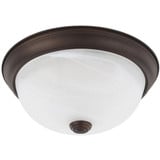 2 Light 11 Inch Wide Alabaster Glass Flush Mount by HomePlace - 219021