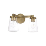 Aaron 2 Light Bath Vanity 9.5 Inch Tall and 15 Inch Wide by HomePlace - 161921