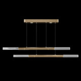 Antonia 13W 6 LED Linear Pendant 2.5 Inch Tall and 71 Inch Wide by Fine Art - 100150