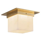 Mineral 1 Light Square Flush Mount 5.63 Inch Tall and 7.88 Inch Wide by Alora - FM356085