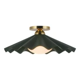 Furrow 1 Light Semi Flush Mount 6.25 Inch Tall and 16 Inch Wide by Alora - SF354016