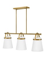 Tori 3 LED Light Oversized Linear Chandelier by Lark - 83056