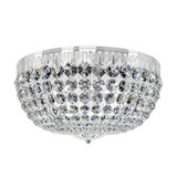 Petit Crystal 5 Light Flush Mount 7.5 X 14 Inch Wide by Schonbek Signature - 1564
