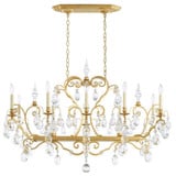 Renaissance 12 Light Linear Chandelier 46 Inch Wide by Schonbek Signature - 3795