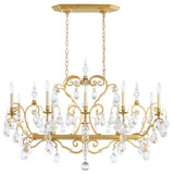 Renaissance 12 Light Linear Chandelier 46 Inch Wide by Schonbek Signature - 3795