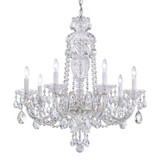 Sterling 7 Light Chandelier 26 Inch and 25 Inch Wide by Schonbek Signature - 2995